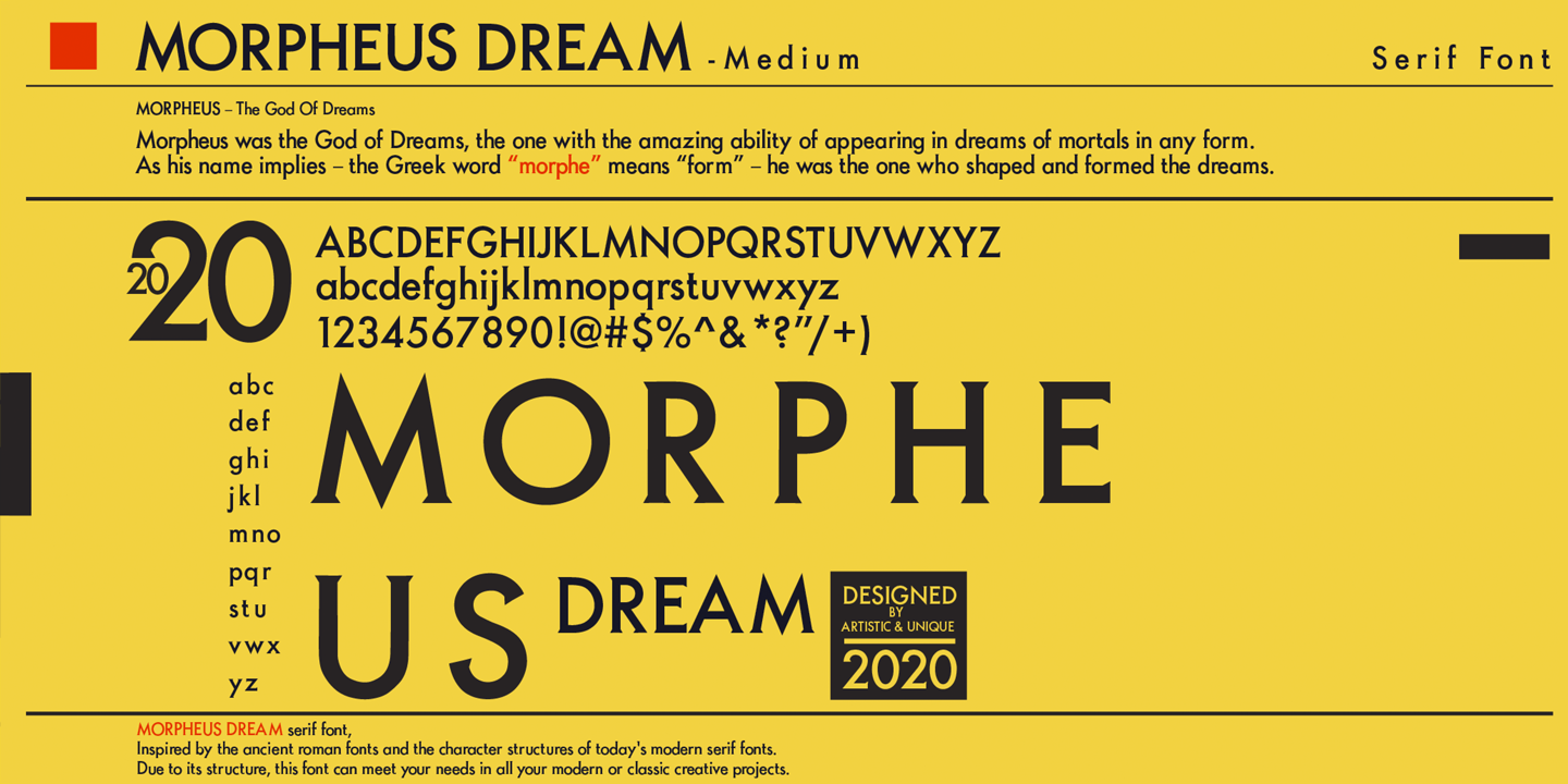 Beispiel einer Morpheus Dream-Schriftart #13